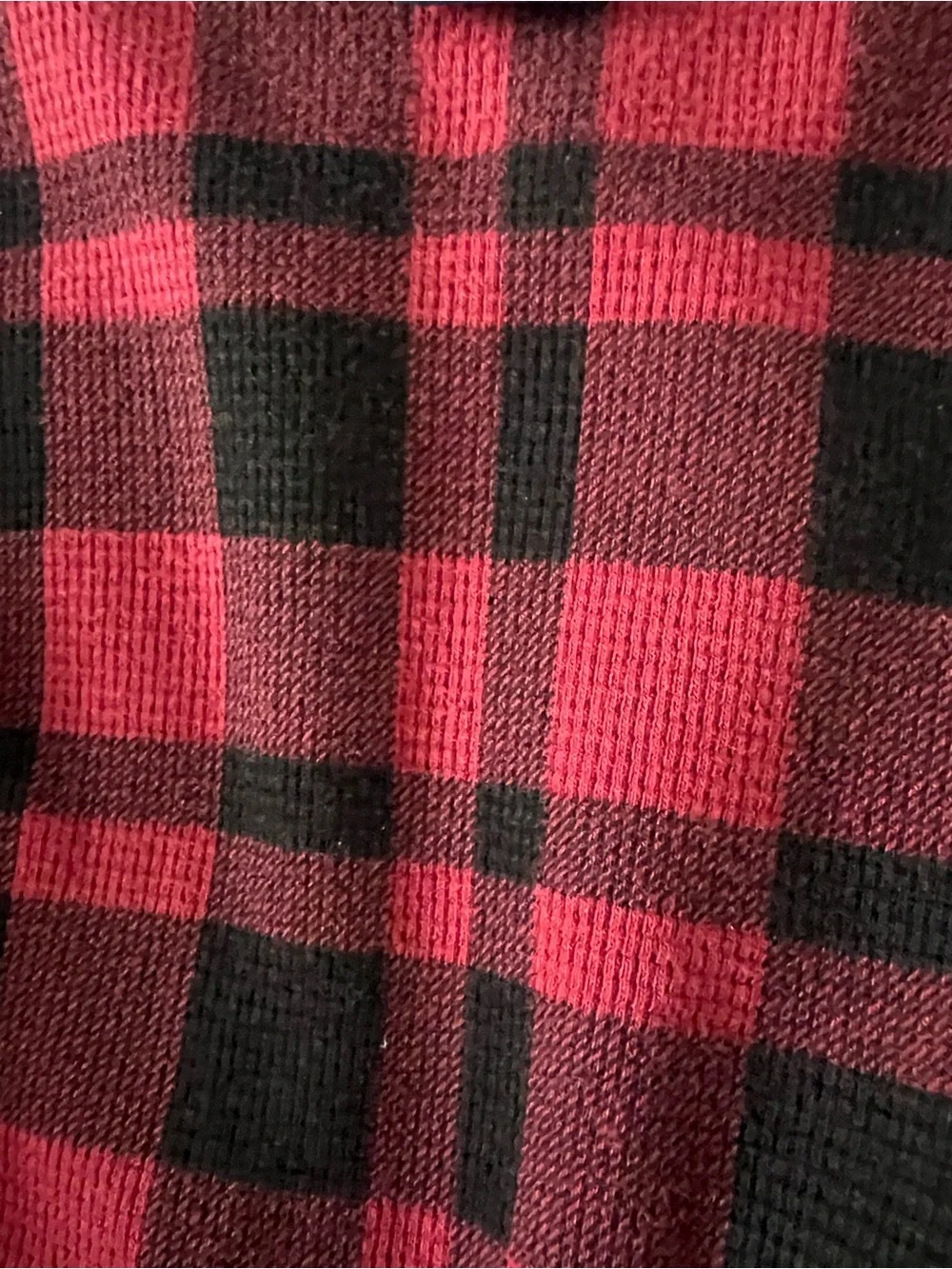 Polo by Ralph Lauren Red and Black Plaid Crewneck Thermal Sweater